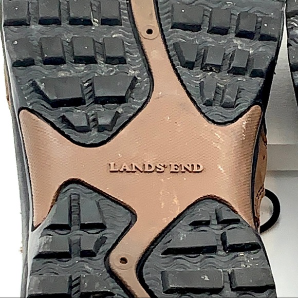 Lands End Leather Closed Toe Side Vents Grip Souls Hiking Sandals Brown size 8 - Picture 16 of 16